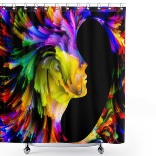 Personality  Kiss Of  Paint Shower Curtains
