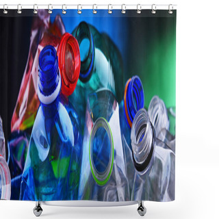Personality  Empty Colored Carbonated Drink Bottles. Plastic Waste Shower Curtains
