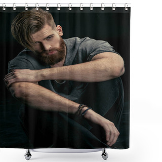 Personality  Stylish Handsome Man Shower Curtains