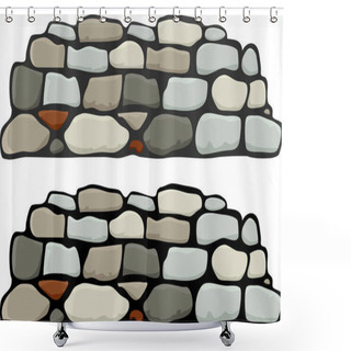 Personality  Stoned Wall Surface, Background Texture Shower Curtains