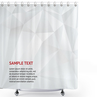 Personality  Abstract White Geometric Background. Vector Illustration Shower Curtains