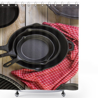 Personality  Cast Iron Skillets Shower Curtains