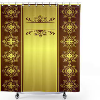 Personality  Vintage Gold Background. Shower Curtains