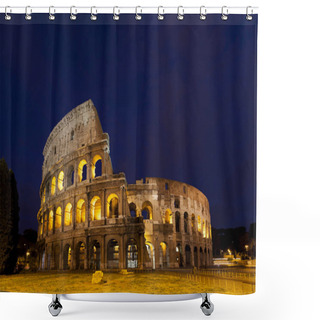 Personality  Colosseum Rome Italy At Twilight Shower Curtains