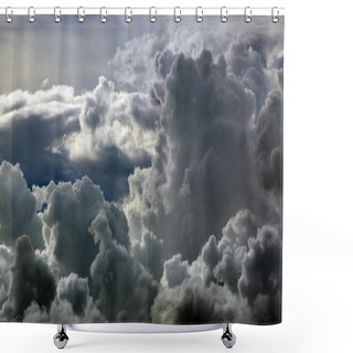Personality  Black Stormy Clouds Shower Curtains