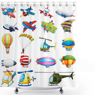 Personality  Air Transport Shower Curtains