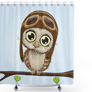 Personality  Cute Owl Shower Curtains