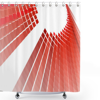 Personality  Red Techno Background Shower Curtains