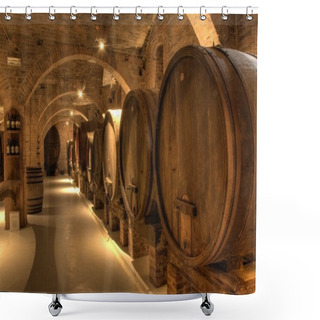 Personality  Wine Cellar In Abbey Of Monte Oliveto Maggiore Shower Curtains