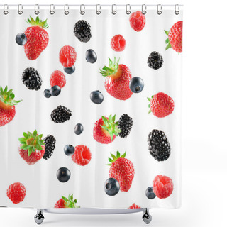 Personality  Fresh Berries Explosion Shower Curtains