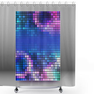 Personality  Background Report Brochure Cover Pages A4 Style Abstract Glow83 Shower Curtains
