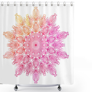 Personality  Vector Ornamental Mandala Inspired Ethnic Art, Patterned Indian  Shower Curtains