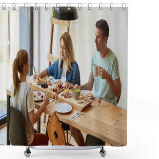 Personality  Breakfast With Your Best Friends Shower Curtains