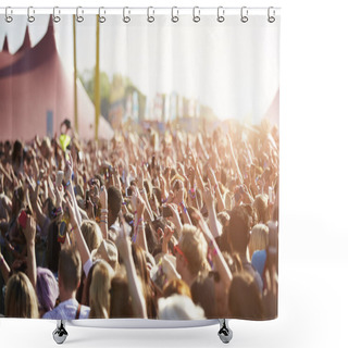 Personality  Audience At Music Festival Shower Curtains