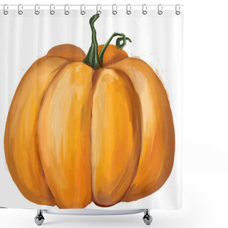 Personality  Pumpkin Magic Tree Halloween Illustration. High Quality  Shower Curtains