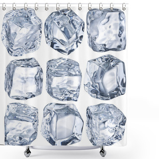 Personality  Cubes Of Ice Shower Curtains