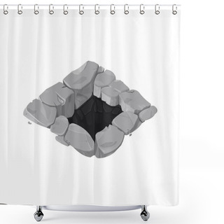 Personality  Isometric Hole In Ground. Shower Curtains