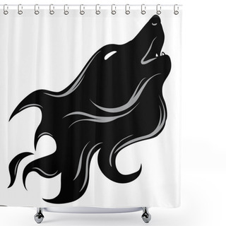 Personality  Wolf's Head Shower Curtains
