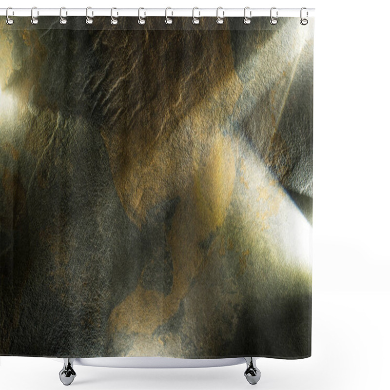 Personality  light prism with beams on dark stone texture background shower curtains
