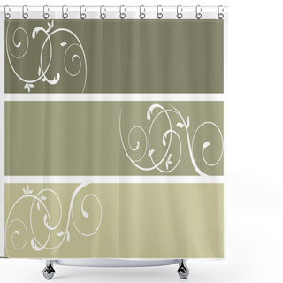 Personality  Floral Banners Shower Curtains