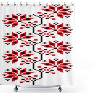 Personality  CrossStich-hop-pattern Shower Curtains