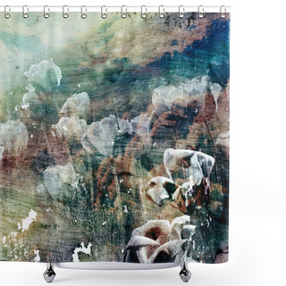 Personality  Grunge Retro Vintage Paper Texture Background Shower Curtains