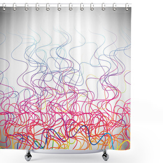 Personality  Wavy Lines Abstract Background Shower Curtains