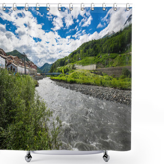 Personality  View Of Caucasian Mountains Shower Curtains