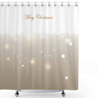 Personality  Abstract Christmas Bokeh, Snowflakes And Light Background Vector Shower Curtains