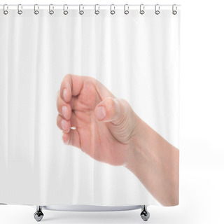 Personality  Hand Pretending Holding Glass Shower Curtains