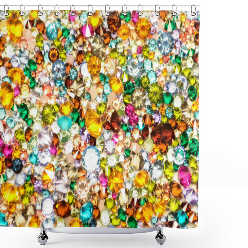 Personality  Multicolored crystals background shower curtains