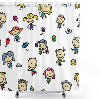 Personality  Children Pattern Shower Curtains