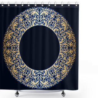 Personality  Vector Vintage Round Ornaments. Shower Curtains