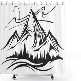 Personality  Mountain Shower Curtains