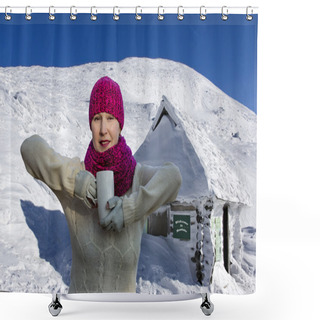 Personality  Welcome To The Mountains! Shower Curtains