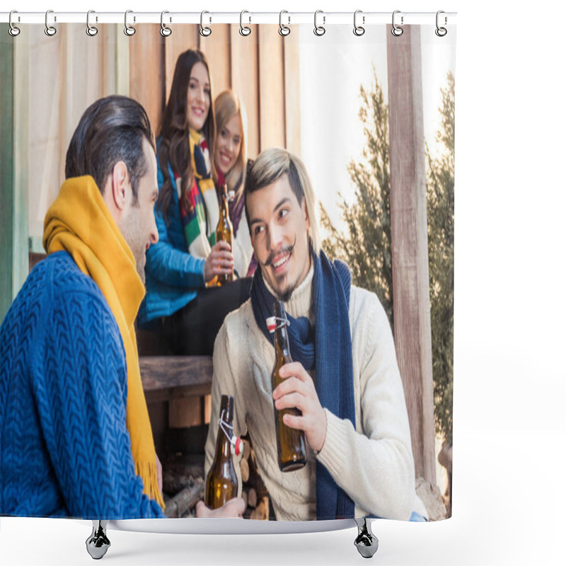 Personality  Friends Drinking Beer  Shower Curtains