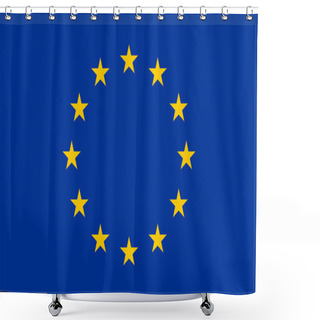 Personality  European Flag Shower Curtains