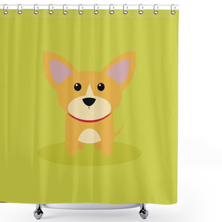 Personality  Cute Cartoon Dog Shower Curtains