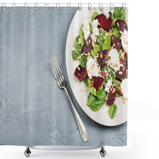 Personality  Salad With Roasted Beetroot Shower Curtains