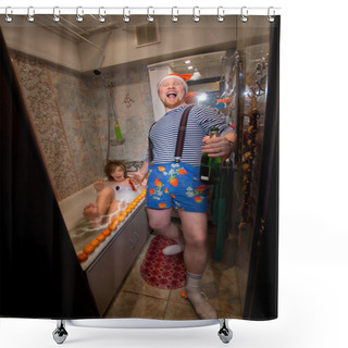 Personality  New Year Shower Curtains