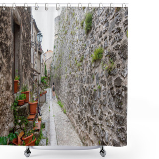 Personality  Pedestrian Street - Pacentro - Italy Shower Curtains