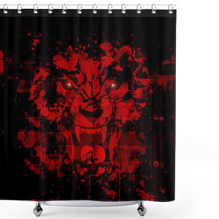 Personality  Bloody Werewolf Illustration Shower Curtains