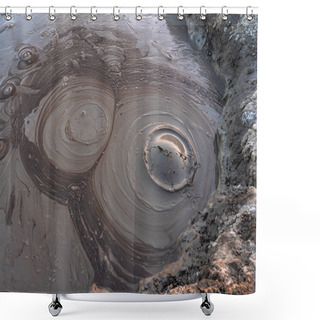 Personality  Mud Volcano Crater Background Texture Shower Curtains