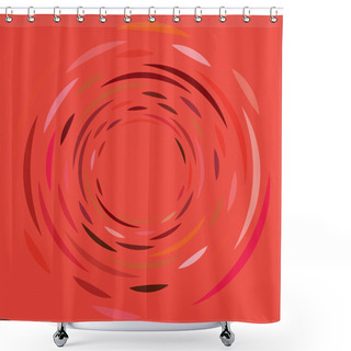Personality  Colorful, Multicolor And Monochrome Cyclic, Cycle Concentric Ring. Revolved Spiral, Vortex, Whorl. Abstract Circular, Radial Loop Shape, Element Over Colored Backdrop, Background Shower Curtains