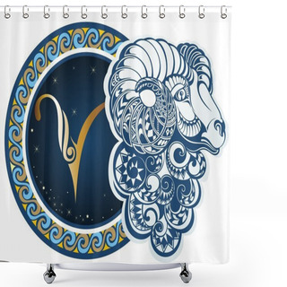 Personality  Zodiac Signs - Aries Shower Curtains