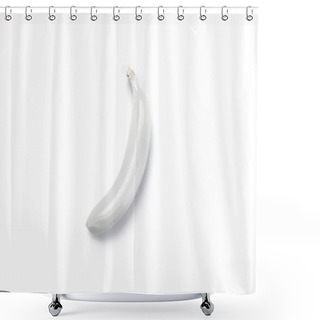 Personality  White Colored Banana Shower Curtains
