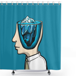 Personality  Glacier Of Conscious And Subconscious In Head  Shower Curtains