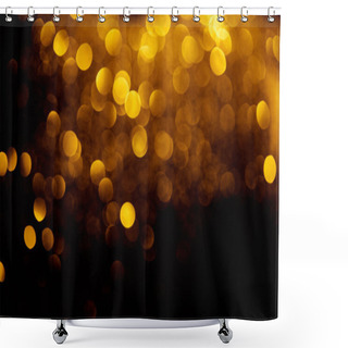 Personality  Abstract Decorative Background With Blurred Golden Glitter  Shower Curtains