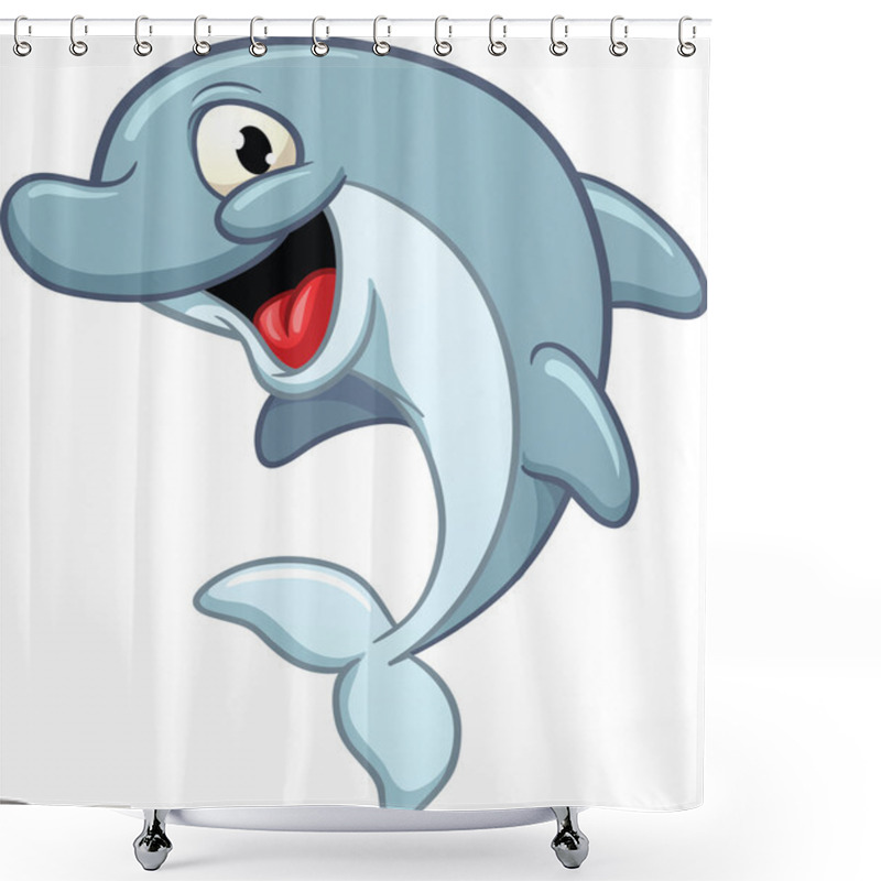 Personality  Cartoon Dolphin Shower Curtains