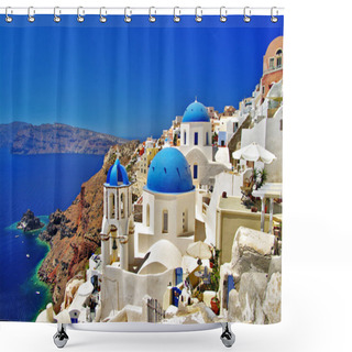 Personality  Iconic Greece - Santorini Shower Curtains